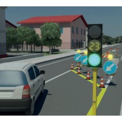 Semafor mobil quart si afisare timp 